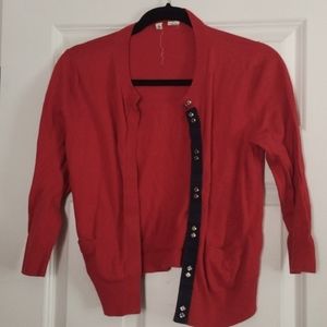 Anthropologie moth size medium red cardigan